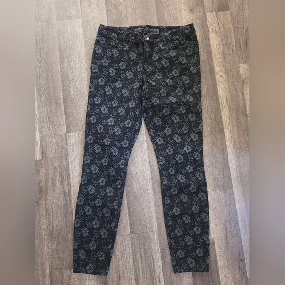 BANANA REPUBLIC floral Skinny Strwtch Pants Jeggings Denim 27  Classy Preppy Y2k - Picture 12 of 12